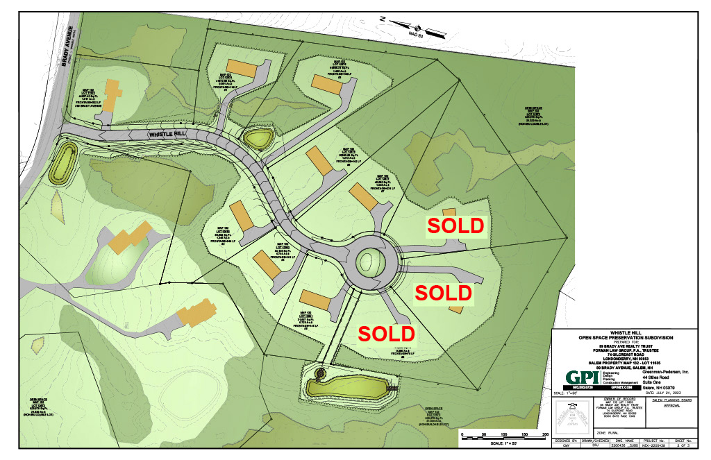 Map of Whistle Hill development